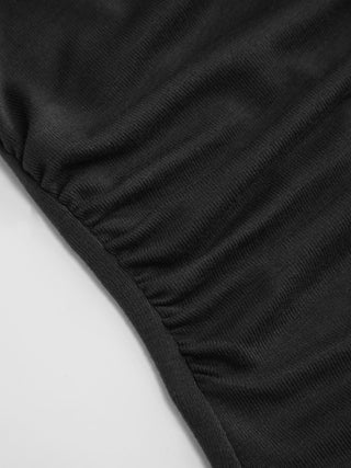 Lace Panel Ruched Henley Cami Top