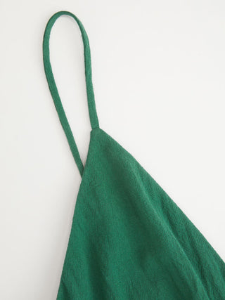 Cotton V-neck Mid Rise Ruched Drawstring Romper