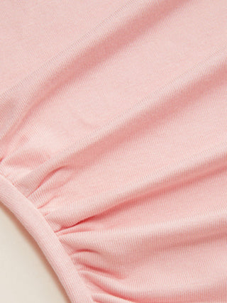 High Stretch Boat Neck Lace Panel Crop Top