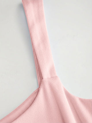 Scoop Neck Ruched A-line Midi Dress