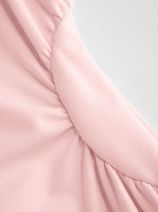 Scoop Neck Ruched A-line Midi Dress