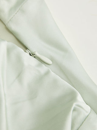 Satin Halter Neckline Backless Bowknot A-line Mini Dress