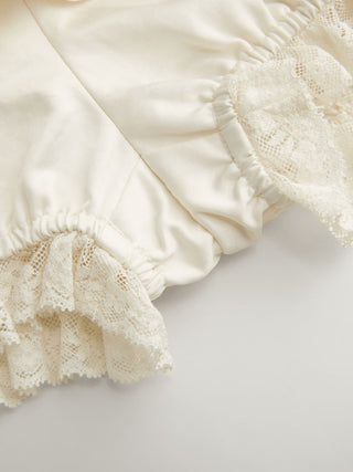 Mid Rise Ruffle Lace Trim Tiered Mini Skort