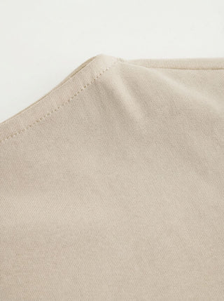 Cotton-blend Boat Neck Short Sleeve Tee