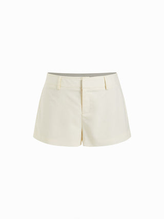Linen-blend Halter Neckline Top & Mid Rise Shorts Set