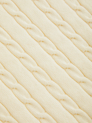 Knit Fabric Cable Knit Square Neck Short Sleeve Lace Trim Top For Daily Casual Date