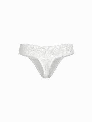 Lace Lace Mid Rise Floral See-through Panty For Home Bedroom