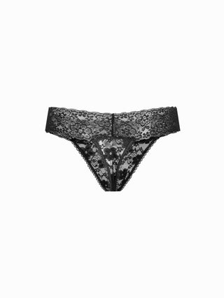 Lace Lace Mid Rise Floral See-through Panty For Home Bedroom