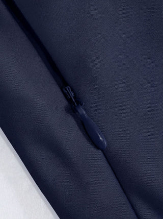 Satin High Neck Cape Sleeve Maxi Dress