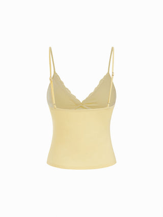 V-Neck Lace Trim Cami Top