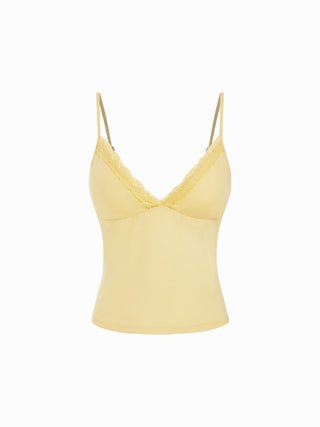 V-Neck Lace Trim Cami Top