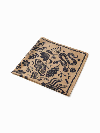 FLORAL & SNAKE SQUARE HEADSCARF