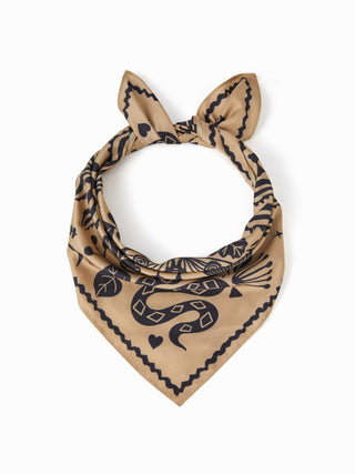 FLORAL & SNAKE SQUARE HEADSCARF