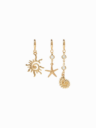 3PCS SHELL & STARFISH BIKINI CHARM For Party/Clubbing Vacation Beach
