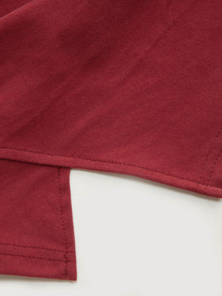 Cotton-blend Boat Neck Ruched Asymmetrical Hem Tee