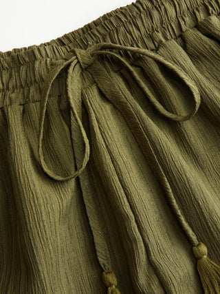 Double Layered Baggy Pull-On Shorts