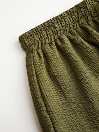 Double Layered Baggy Pull-On Shorts