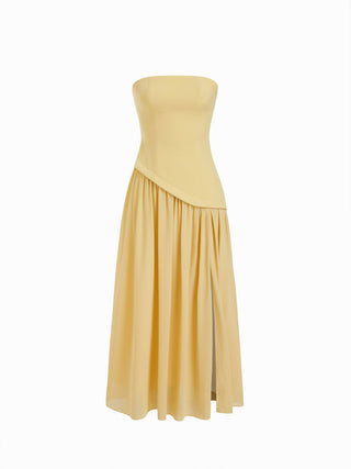 Chiffon Sculptural Halter Neckline Lace Up Maxi Bobycon Dress With Scarf