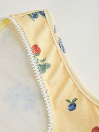 Fruit Graphic Square Neck Ruched Tank Top