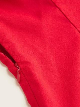 Linen-blend Halter Neckline Bowknot A-line Mini Dress