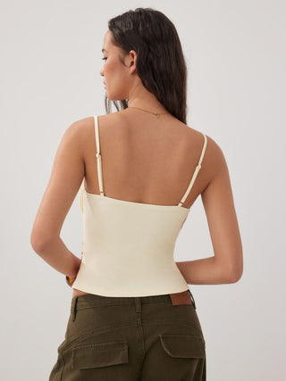 Floral V-neck Ruched Wrap Cami Top