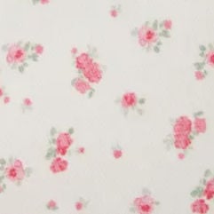 Cotton-blend Floral Round Neck Short Sleeve Tee