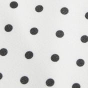Sculptural Polka Dot Stand-Collar Flared Maxi Dress