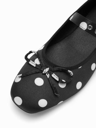 BOWKNOT POLKA DOT MARY JANE FLATS For Party/Clubbing Picnic