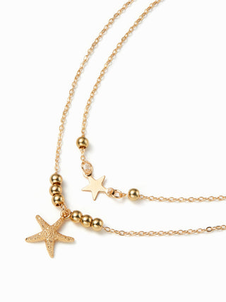 STARFISH LAYERED ANKLE CHAIN
