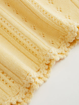 Knit Pointelle Square Neckline Cami Top