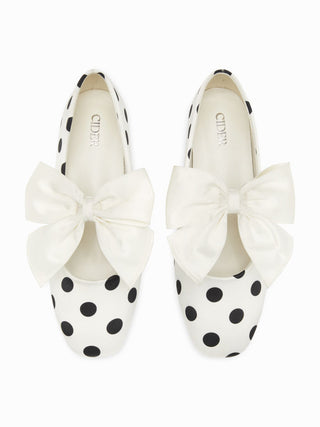 BOWKNOT & POLKA DOT MARY JANE FLATS For Date Party/Clubbing Picnic
