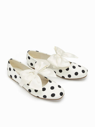 BOWKNOT & POLKA DOT MARY JANE FLATS For Date Party/Clubbing Picnic