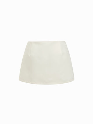 Satin Low Rise A-line Mini Skort