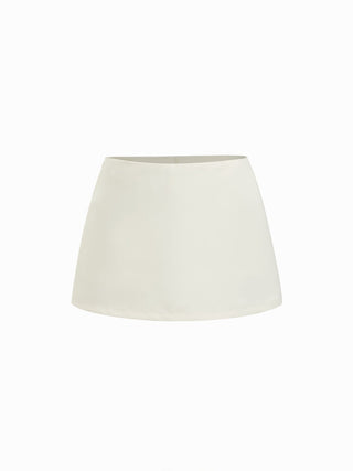Satin Low Rise A-line Mini Skort