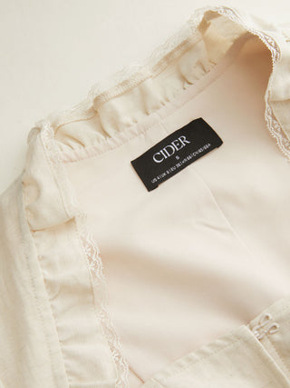 Linen Tops Summer Tops Summer Tops going out tops Cute Summer Top Floral Linen-blend Linen-blend Square Neck Ruched Ruffle Bell Sleeve Blouse For Daily Casual Date