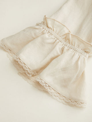 Linen Tops Summer Tops Summer Tops going out tops Cute Summer Top Floral Linen-blend Linen-blend Square Neck Ruched Ruffle Bell Sleeve Blouse For Daily Casual Date