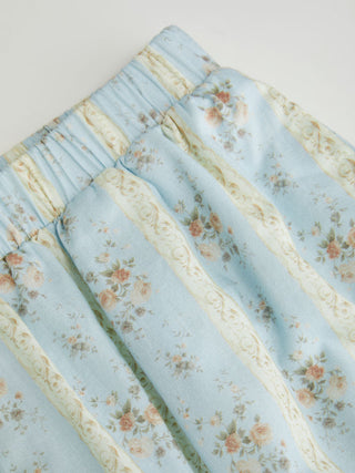 Summer Dress Summer Dresses Euro Summer beachwear swimsuits Woven Cotton-blend Floral Oversized Crop Top & High Rise Wide Leg Loungewear Set For Home Bedroom