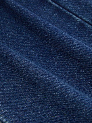 Stretch Denim Washed Mid Rise Metal Detail Flared Capri Jeans