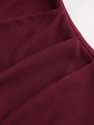 Jersey Boat Neck Ruched Crop Top