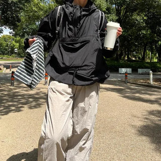 High-neck anorak