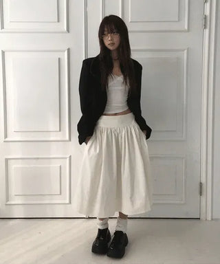 Bijou Long Cotton Skirt - 2 colors