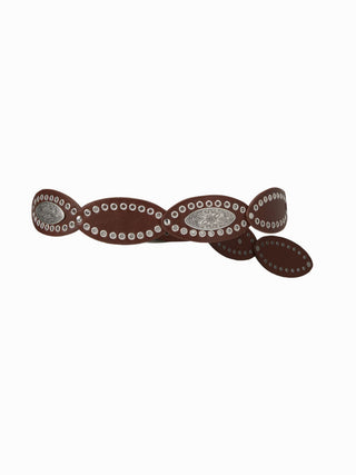FLOWER ENGRAVED BUCKLE BELT