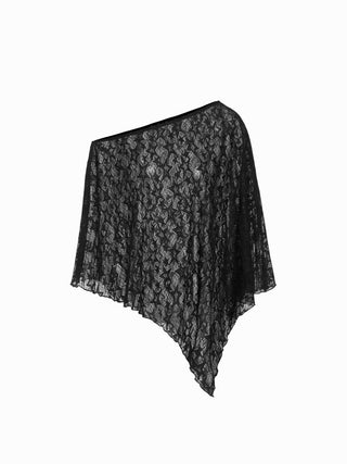Chiffon Asymmetrical Hem Poncho Top