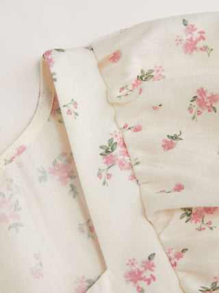 Square Neck Solid Ruffle Knotted Short Sleeve Blouse