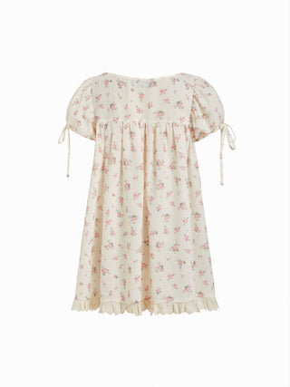 Square Neck Solid Ruffle Knotted Short Sleeve Blouse