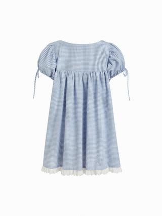 Square Neck Solid Ruffle Knotted Short Sleeve Blouse