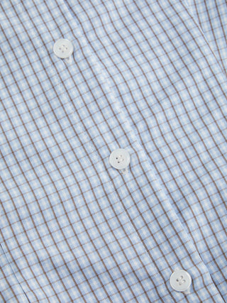 Woven Cotton-blend Gingham Puff Sleeve Bowknot Crop Blouse For School Daily Casual