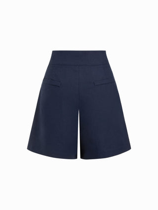 Linen-blend Mid Rise Oversized Shorts
