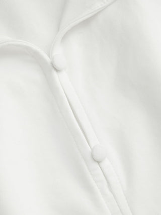 Knit Fabric Cotton-blend Polo Neck Puff Sleeve Drawstring Top For School Daily Casual