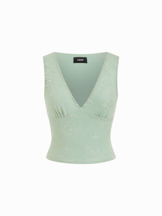Floral V-neck Cami Tee
